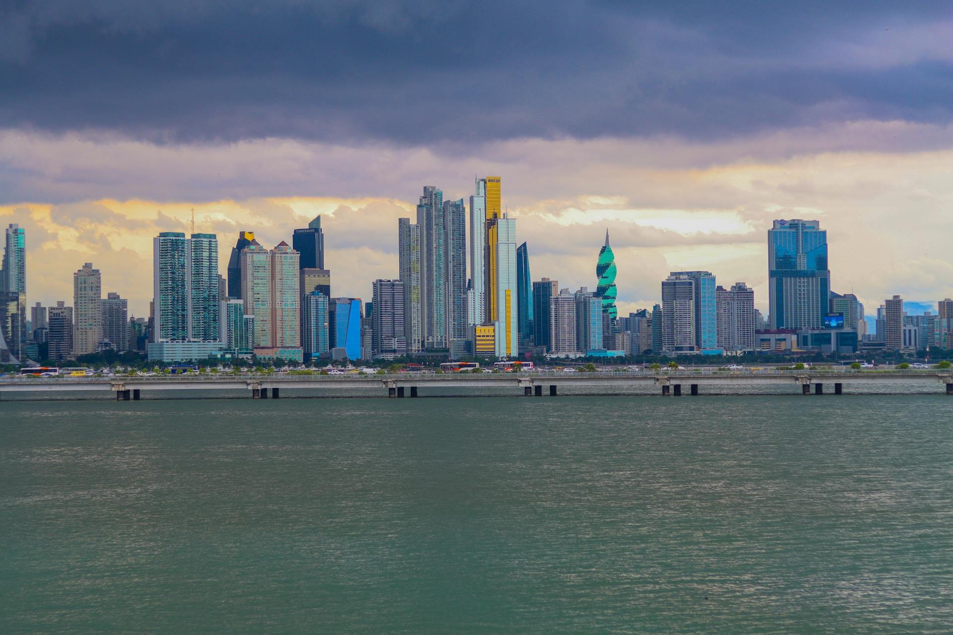 Panama City skyline from Cinta Costera